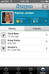 Foursquare iPhone app