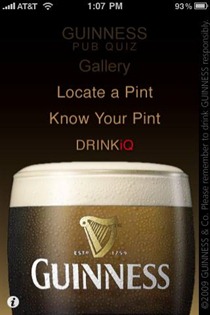 Guinness iPhone app Guinness iPhone app