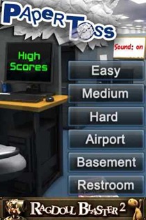 Paper Toss iPhone app