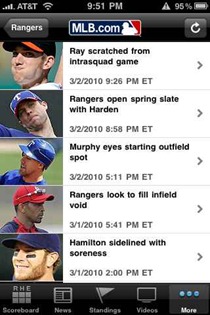 MLB At Bat 2010 iPhone app