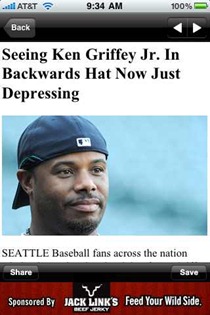 The Onion app for iPhone