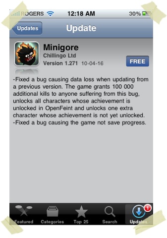 minigore update