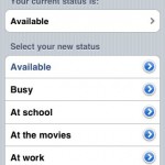 Set your current status
