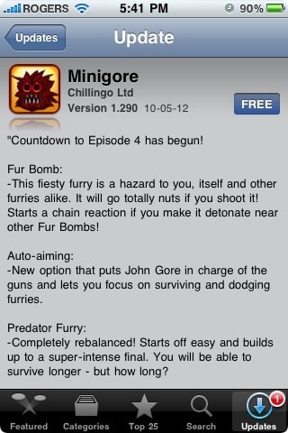 Minigore Episode 3.9 Minigore for iPhone