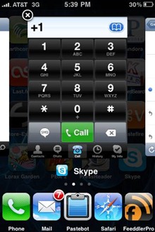 Skype running in the background