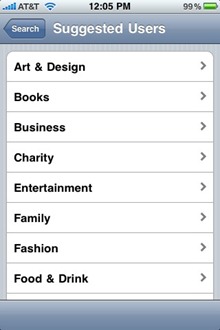 Twitter official app for iPhone