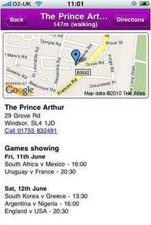 Footy Pubs 2010 for iPhone