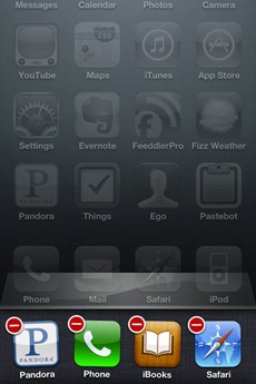 Multitasking Bar in iOS 4