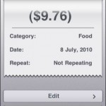 Expenditure app for iphone2