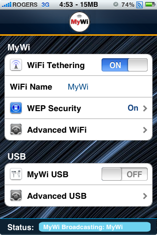 MyWi 4.0 for iPhone
