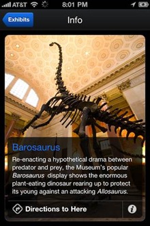 iPhone app for American Museum of Natural History