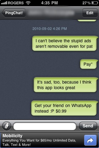 PingChat ads