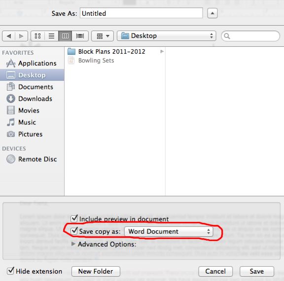 Save Copy As